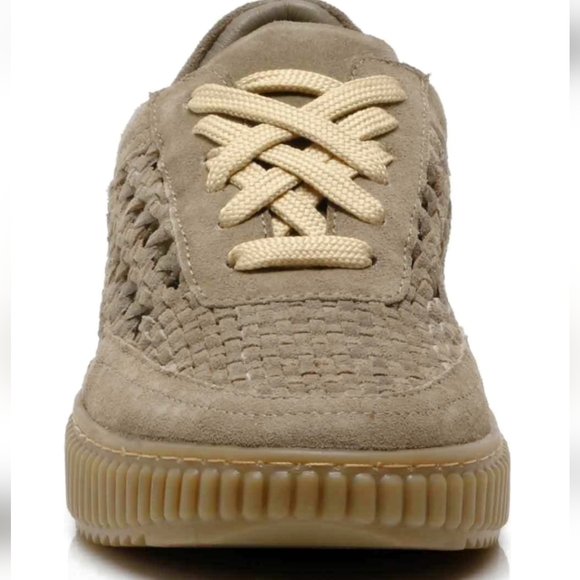 NEW Free People Wimberly Woven Sneaker Size 9.5 Moon Rock Suede - Picture 6 of 9